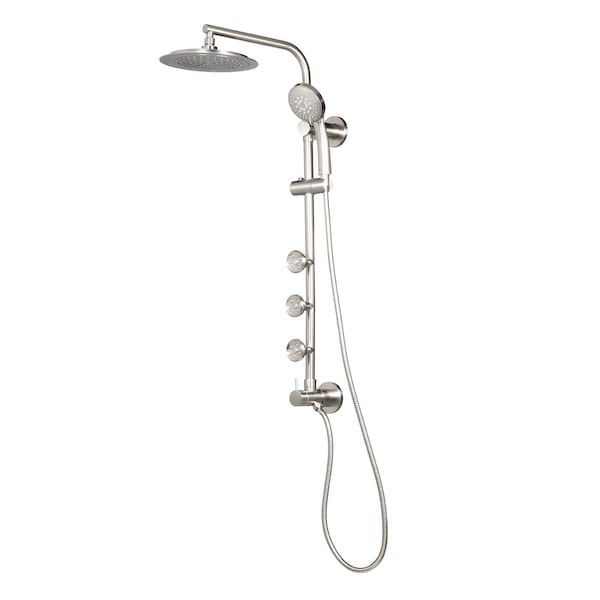 Pulse Lanai Shower System, 8 in showerhead, hand shower, 3 PULSE body jets, BN 1089-BN - main